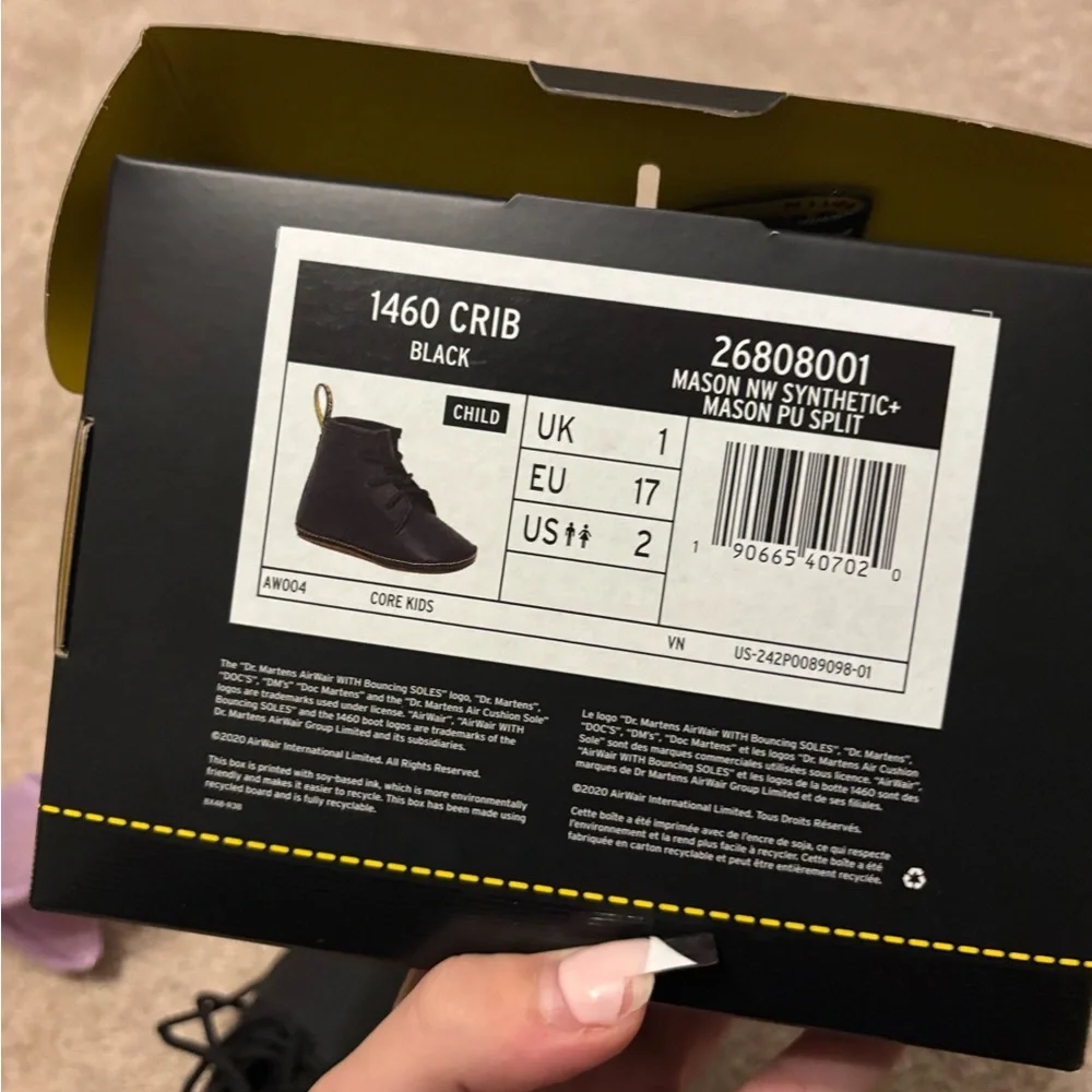 Baby Dr Martens Crib Shoe